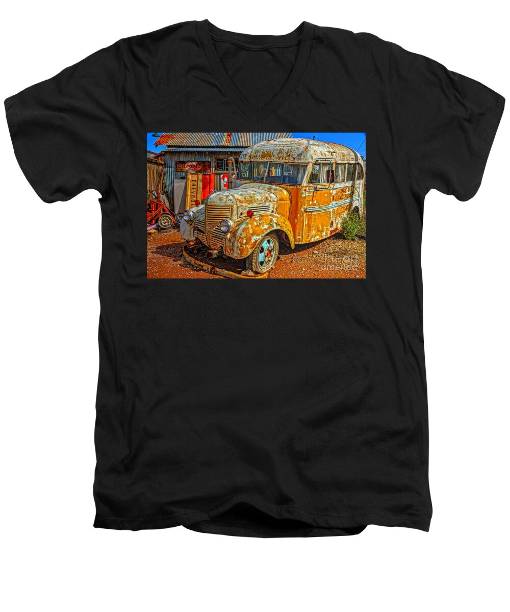  Men's V-Neck T-Shirt featuring the photograph Still Wheels by Rodney Lee Williams