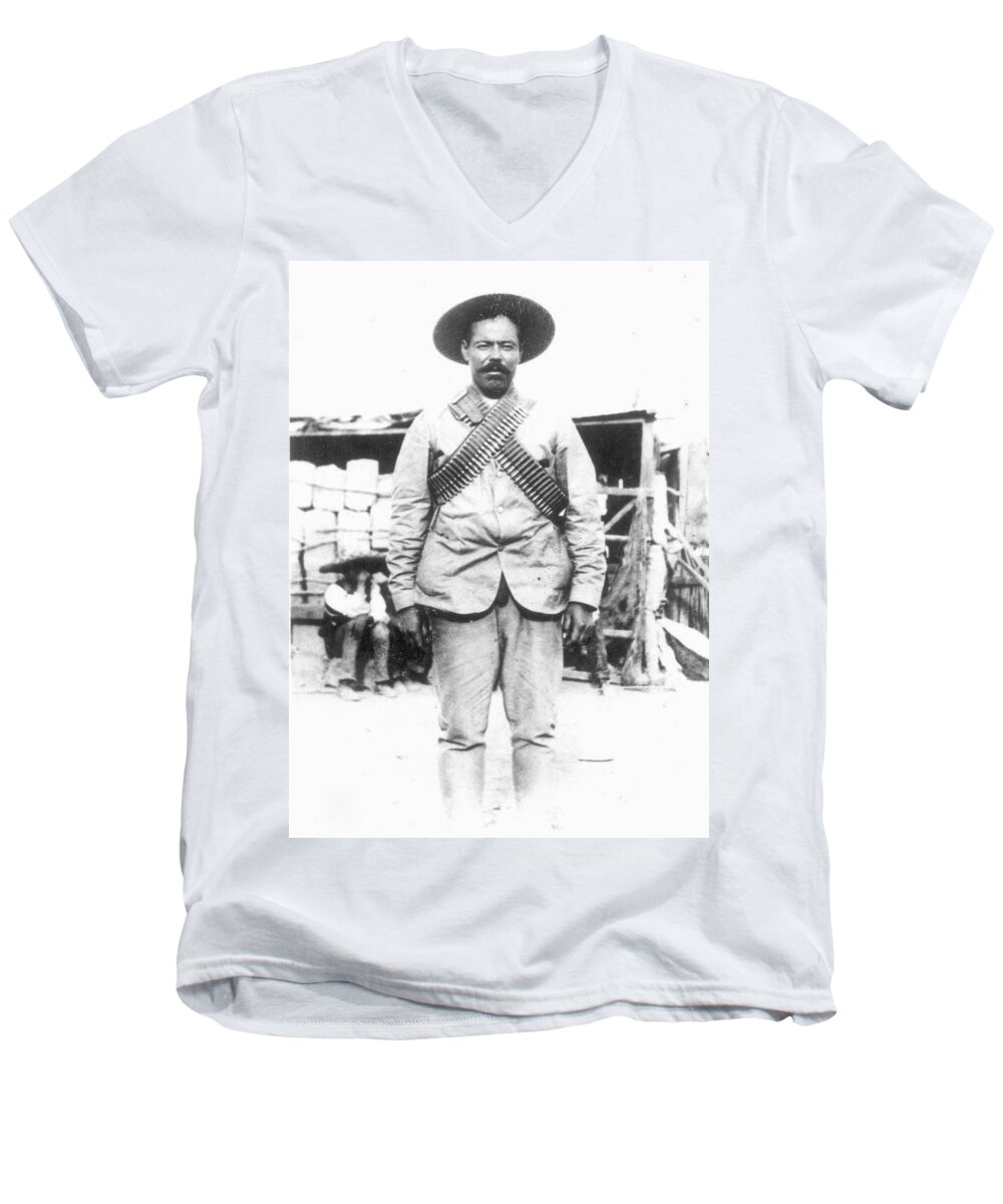 1914 Men's V-Neck T-Shirt featuring the photograph Francisco 'pancho' Villa #1 by Granger