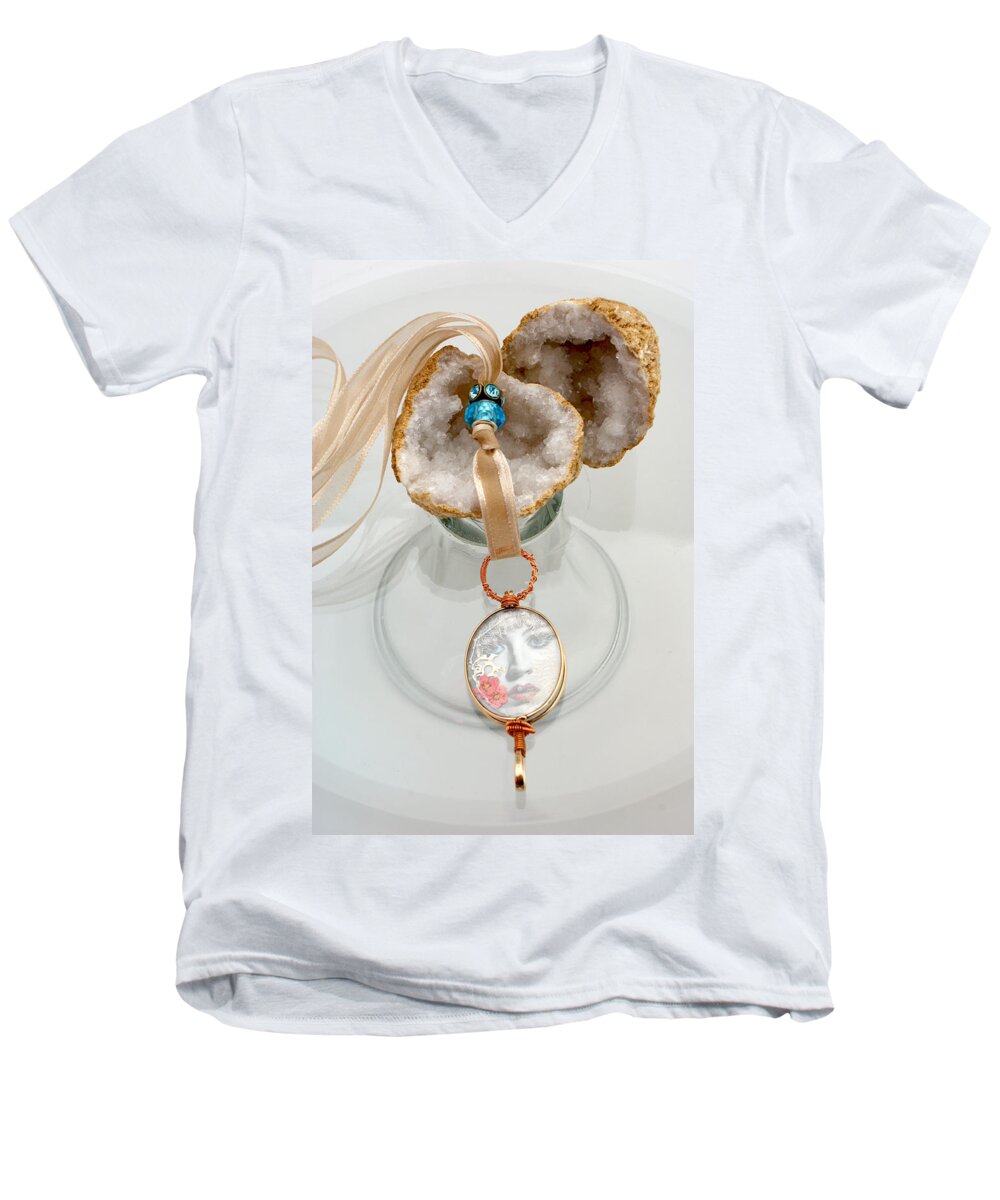 Jewelry Men's V-Neck T-Shirt featuring the jewelry Jewelry #16 by Judy Henninger