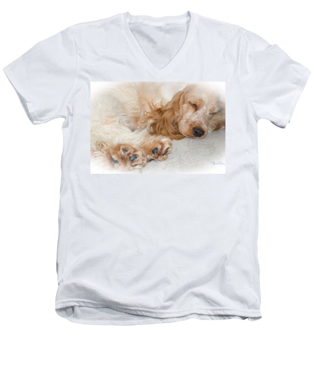 all Feet And Ears Men's V-Neck T-Shirt featuring the photograph All Feet and Ears by Susan Molnar