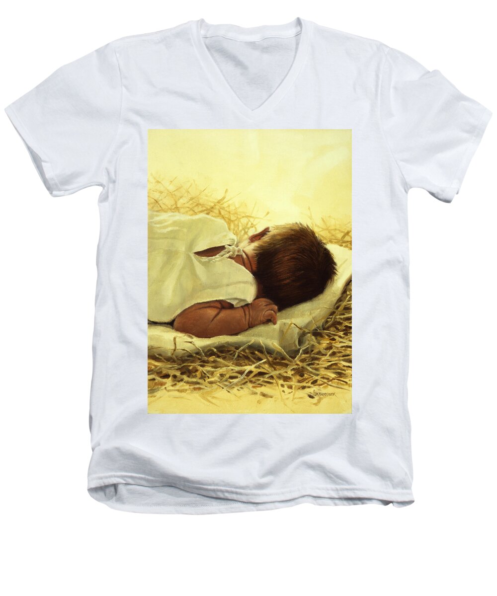 Baby Men's V-Neck T-Shirt featuring the painting The Gift of God by Graham Braddock