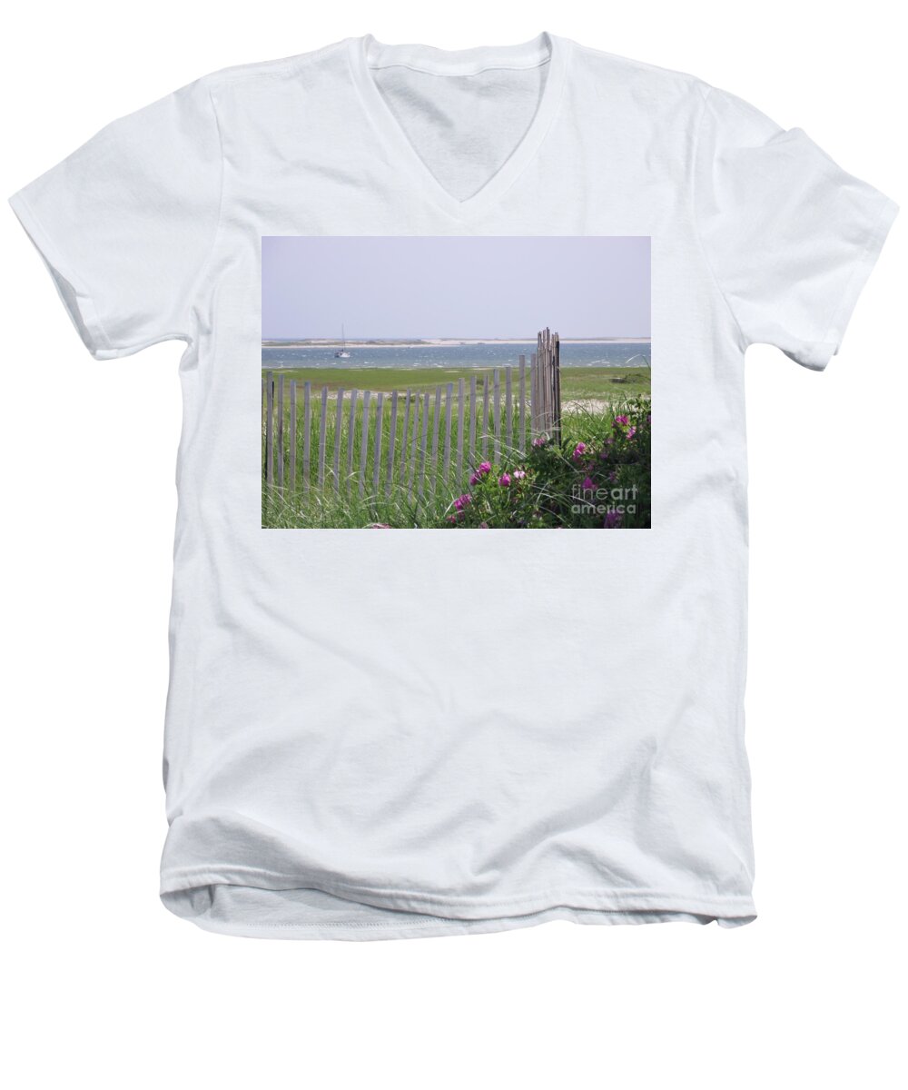 Chatham Men's V-Neck T-Shirt featuring the photograph Beautiful Chatham by Michelle Welles