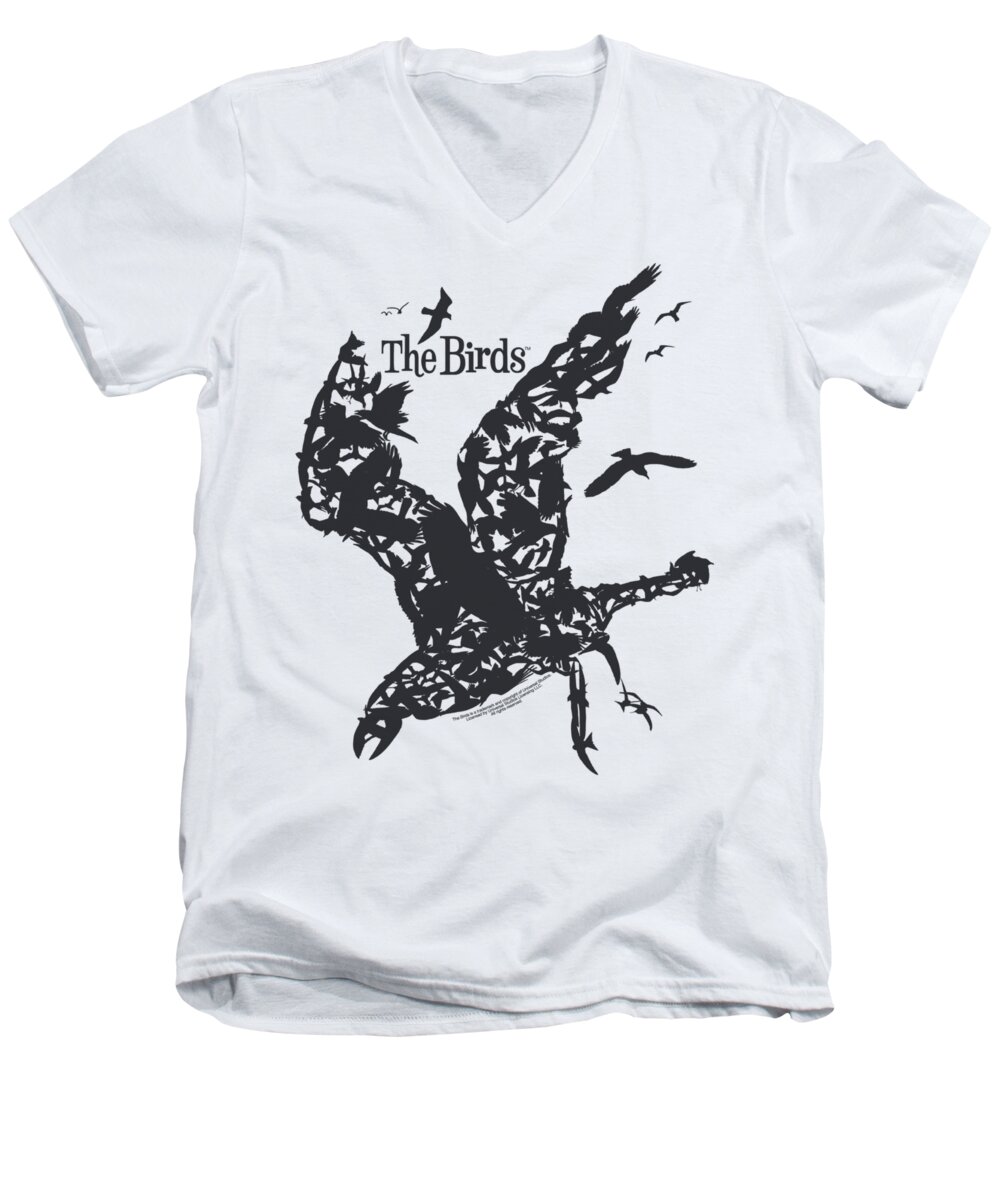 Birds Men's V-Neck T-Shirt featuring the digital art Birds - Title by Brand A