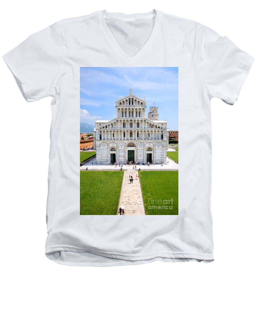 Day Men's V-Neck T-Shirt featuring the photograph Campo dei miracoli - Pisa by Matteo Colombo