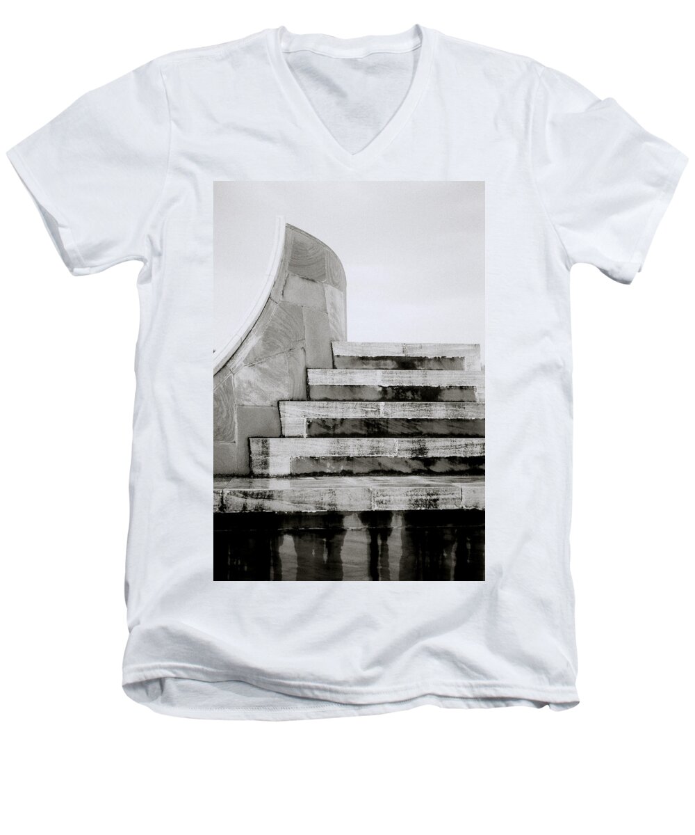 Abstract Men's V-Neck T-Shirt featuring the photograph Celestial India by Shaun Higson