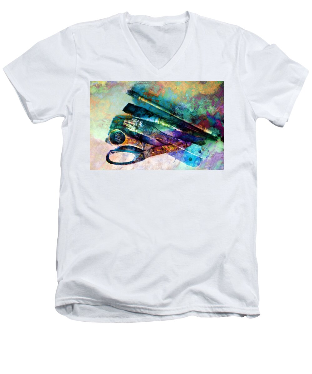 Color Men's V-Neck T-Shirt featuring the photograph Color Your World by Ann Powell