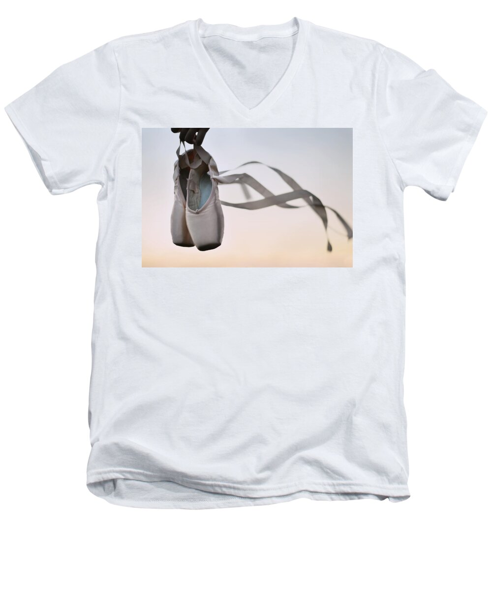 Dance Men's V-Neck T-Shirt featuring the photograph Dancing With The Wind by Laura Fasulo