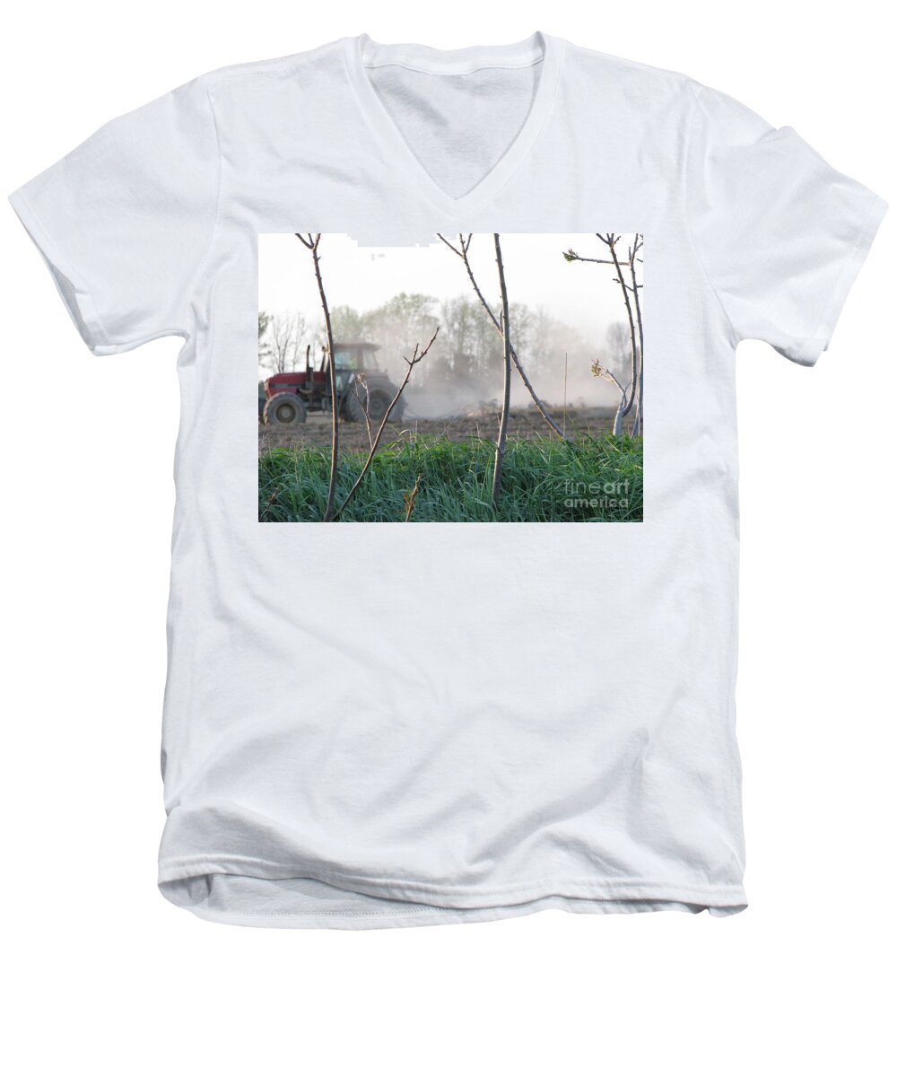 Farm Men's V-Neck T-Shirt featuring the photograph Farm Life by Michael Krek