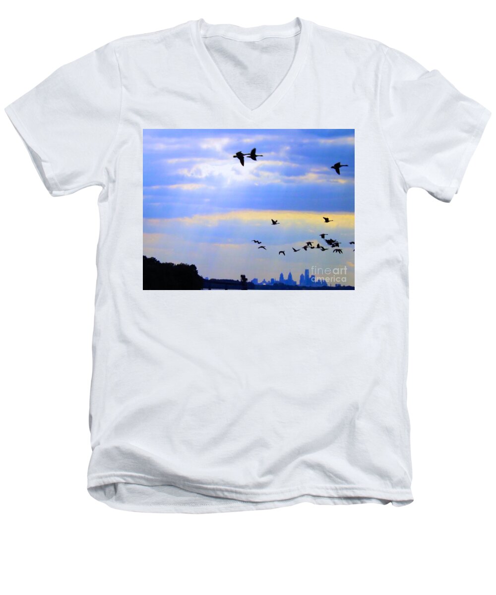 Fly Men's V-Neck T-Shirt featuring the photograph Fly Like The Wind by Robyn King