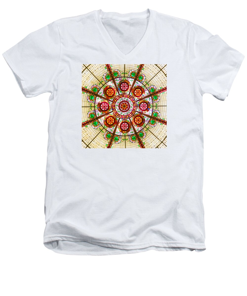 Glass Dome Men's V-Neck T-Shirt featuring the photograph Glass Dome by Val Miller