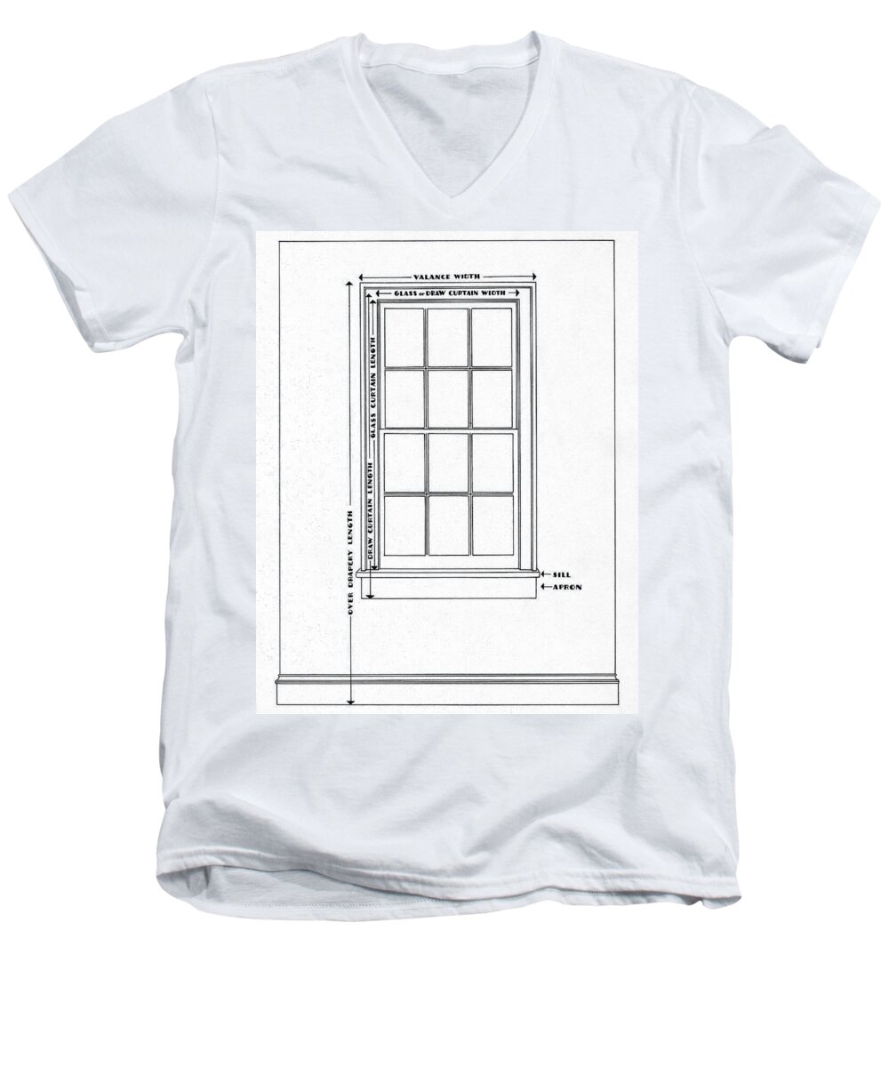 Illustration Men's V-Neck T-Shirt featuring the digital art Illustration Of A Window by Harry Richardson