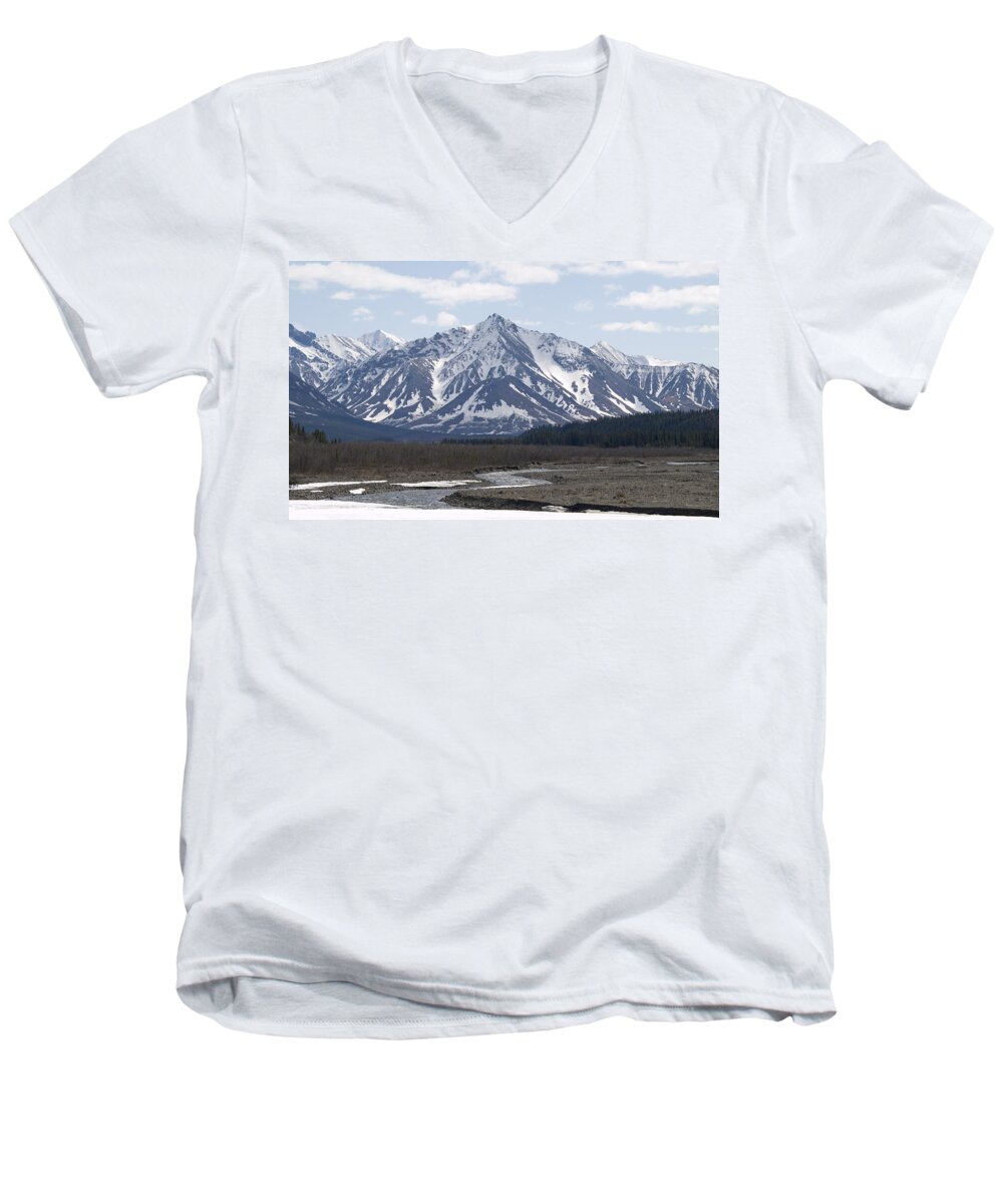Denali National Park Men's V-Neck T-Shirt featuring the photograph Inside Denali National Park 4 by Tara Lynn