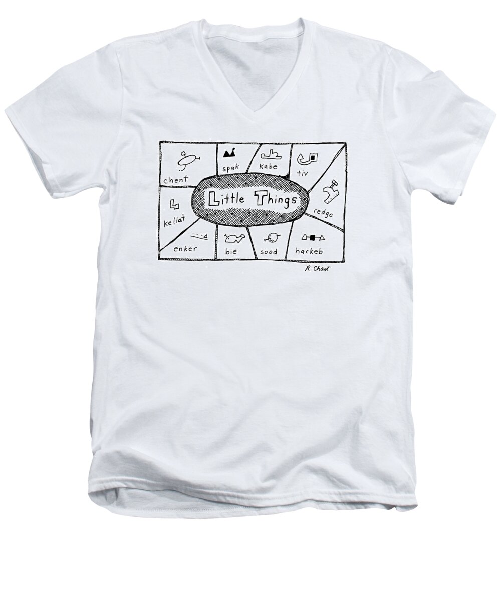 'little Things'
(a Collection Of Small Objects Men's V-Neck T-Shirt featuring the drawing 'little Things' by Roz Chast