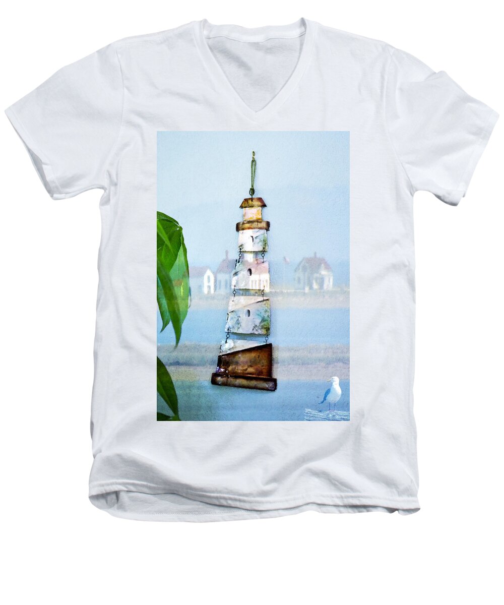 Sea Men's V-Neck T-Shirt featuring the photograph Living By The Sea - Pacific Ocean by Marie Jamieson