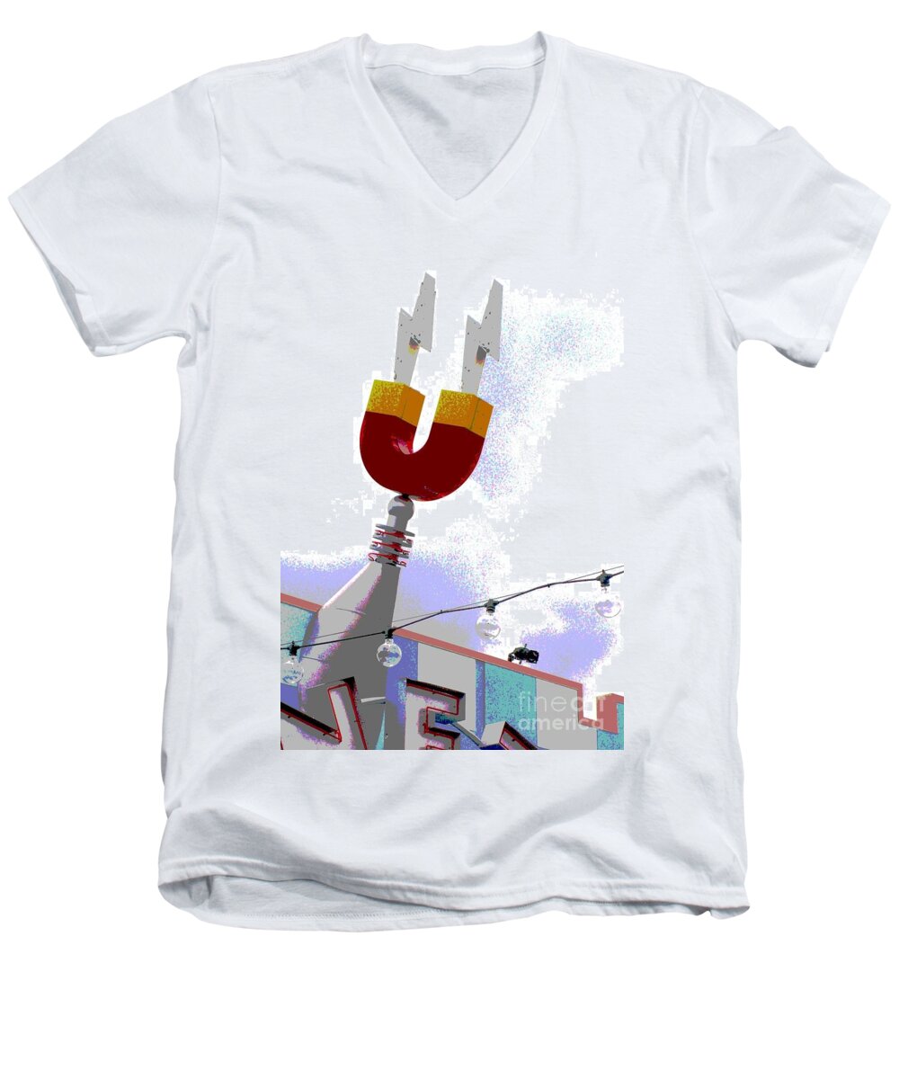 Magnet Men's V-Neck T-Shirt featuring the digital art Magnetic by Valerie Reeves