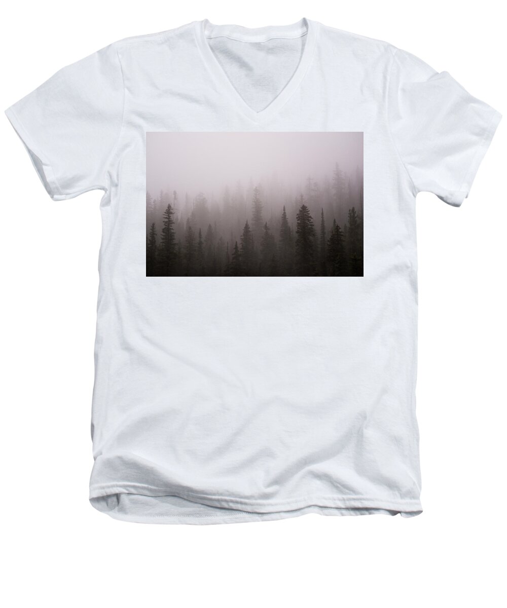 Mist Men's V-Neck T-Shirt featuring the photograph Misty by Emily Dickey
