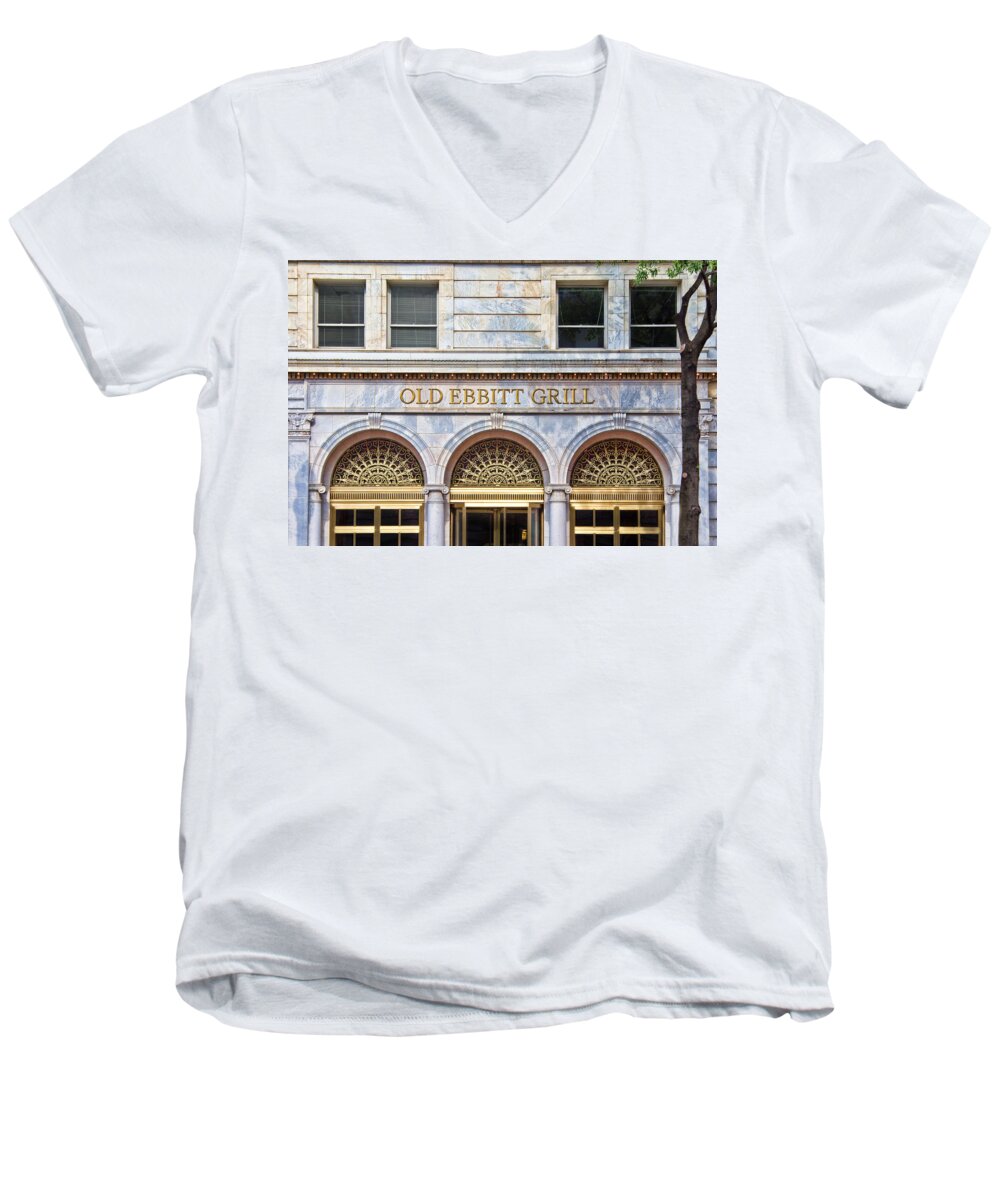Old Ebbitt Grill Men's V-Neck T-Shirt featuring the photograph Old Ebbitt Grill by Jemmy Archer