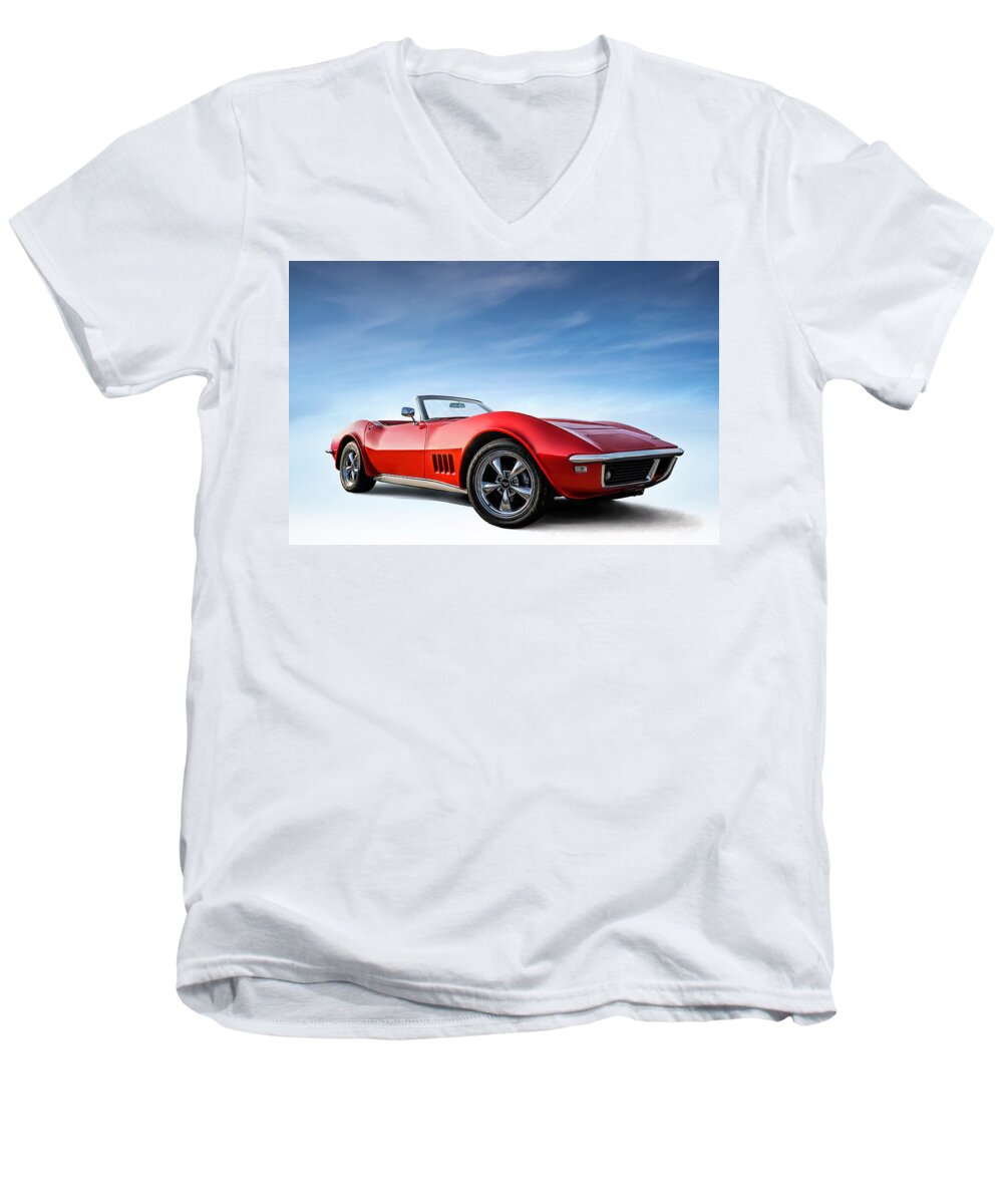 Corvette Men's V-Neck T-Shirt featuring the digital art Hooters by Douglas Pittman
