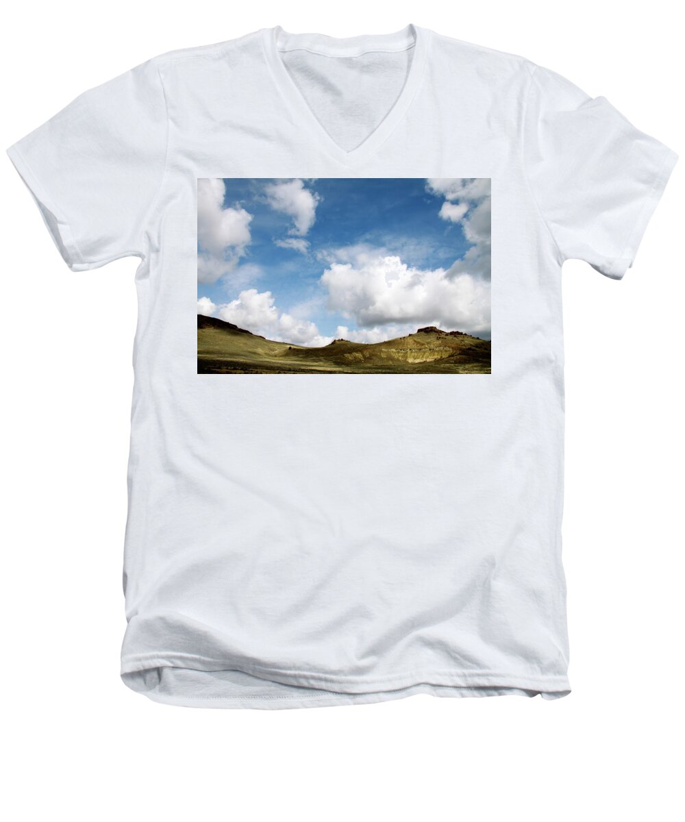 Oregon Desert Men's V-Neck T-Shirt featuring the photograph Eastern Oregon Country by Ed Riche