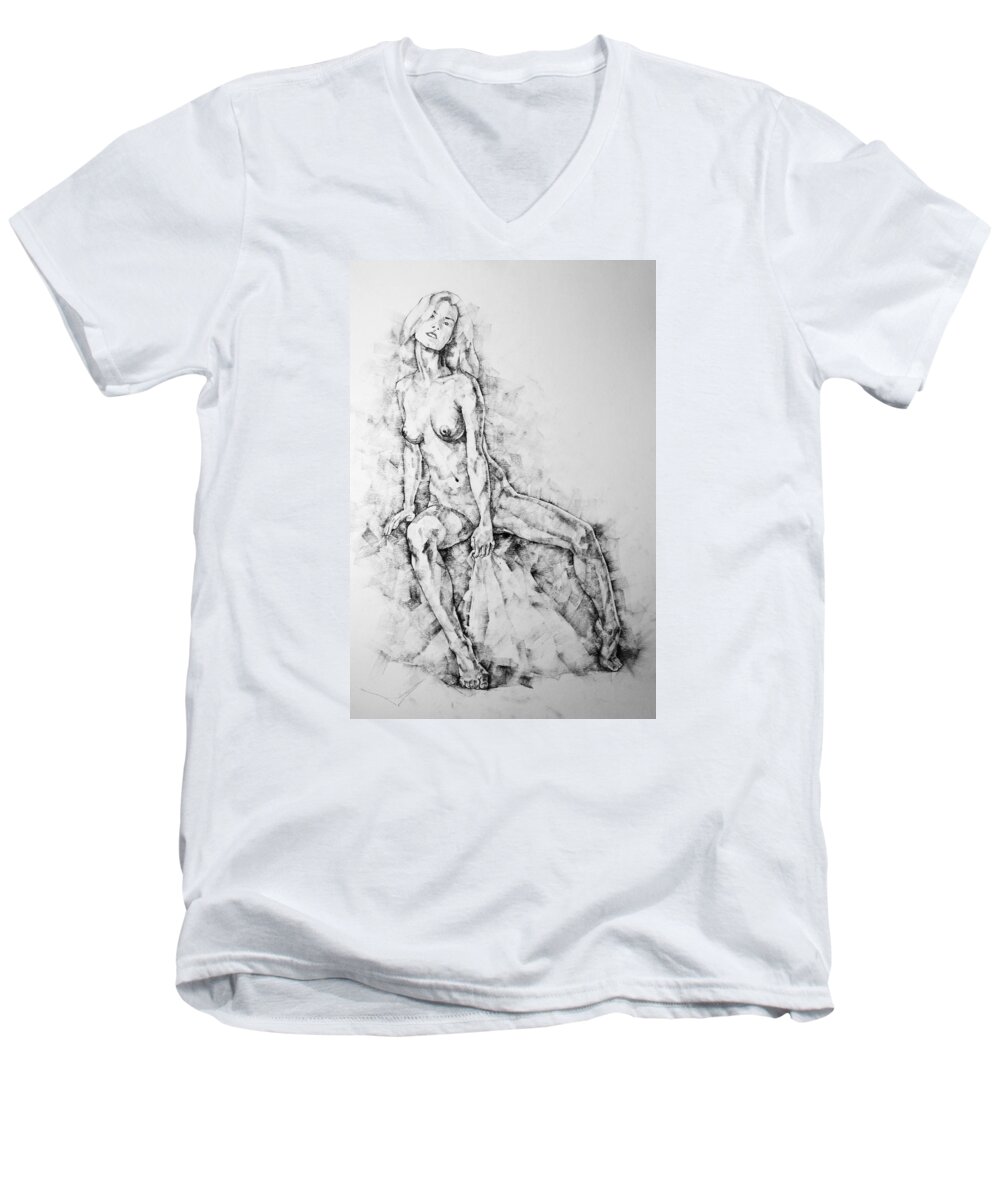 Erotic Men's V-Neck T-Shirt featuring the photograph Page 28 by Dimitar Hristov