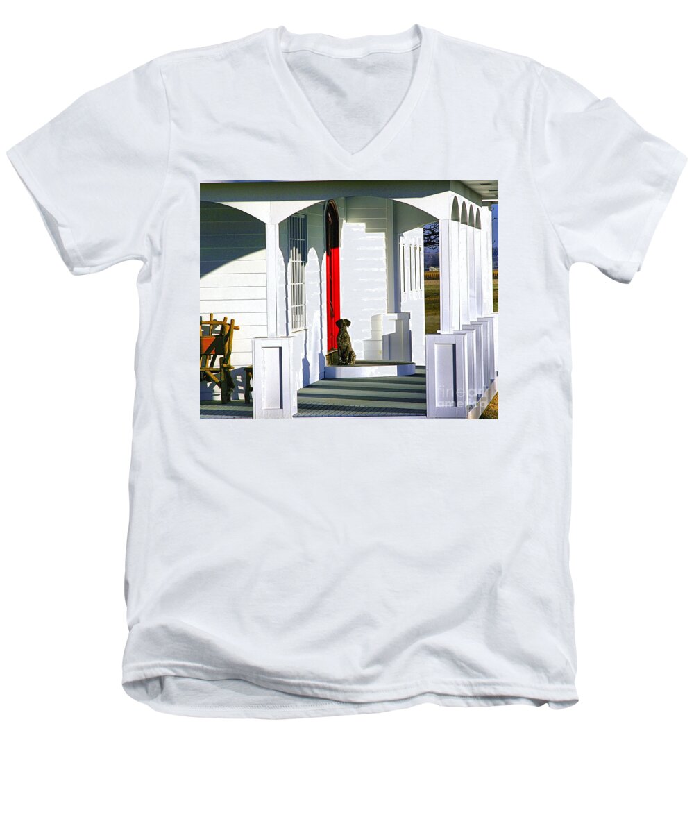 Landscape Men's V-Neck T-Shirt featuring the photograph Patience by Steven Reed
