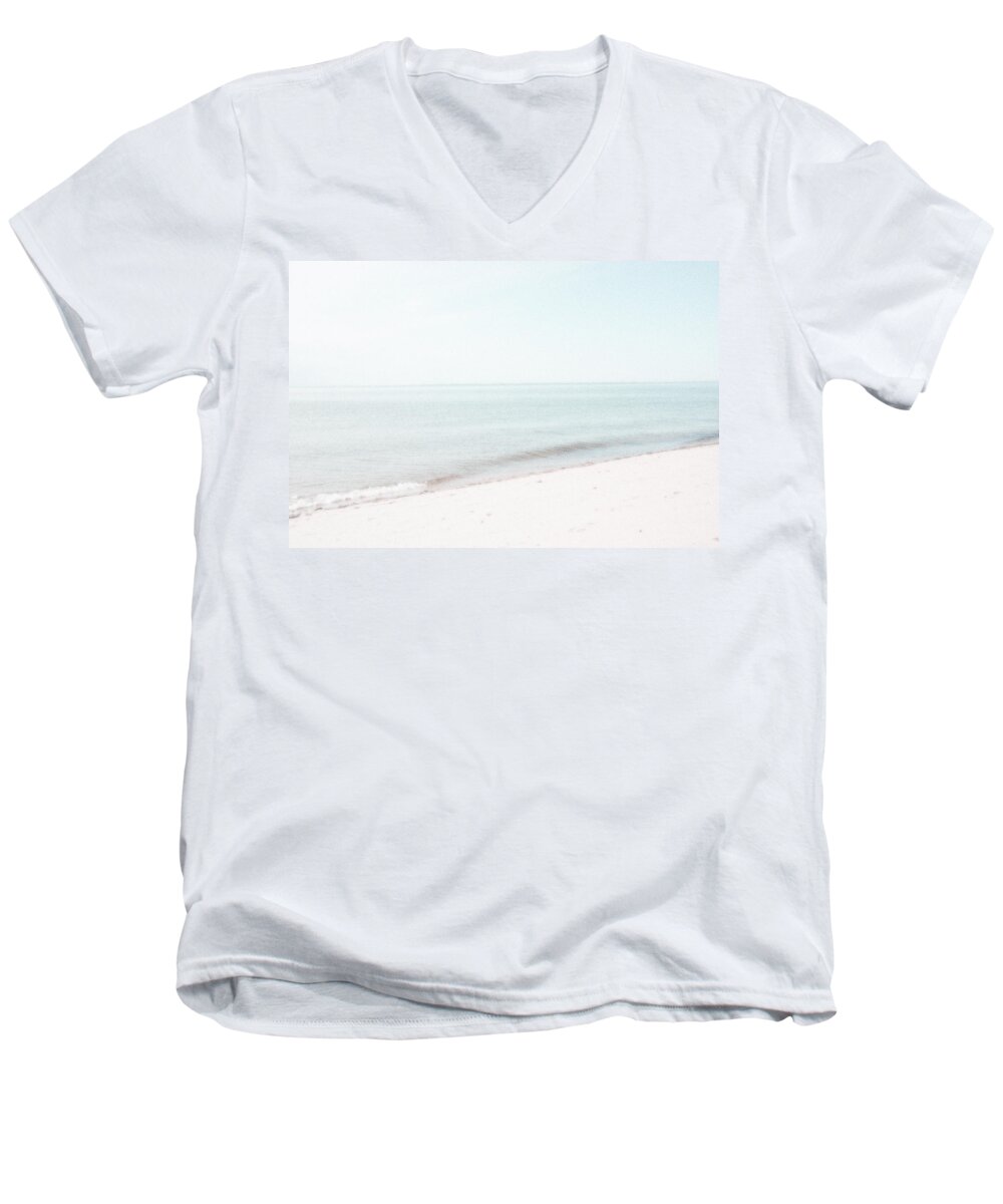 Minimal Men's V-Neck T-Shirt featuring the photograph Provincetown from Ryder Beach by Brooke T Ryan