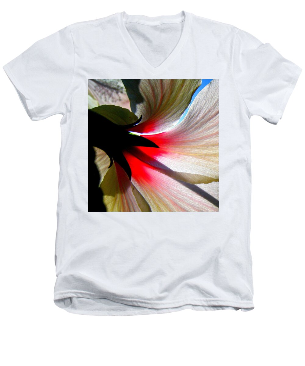 Flowers Men's V-Neck T-Shirt featuring the photograph All The Details Flower by John King I I I