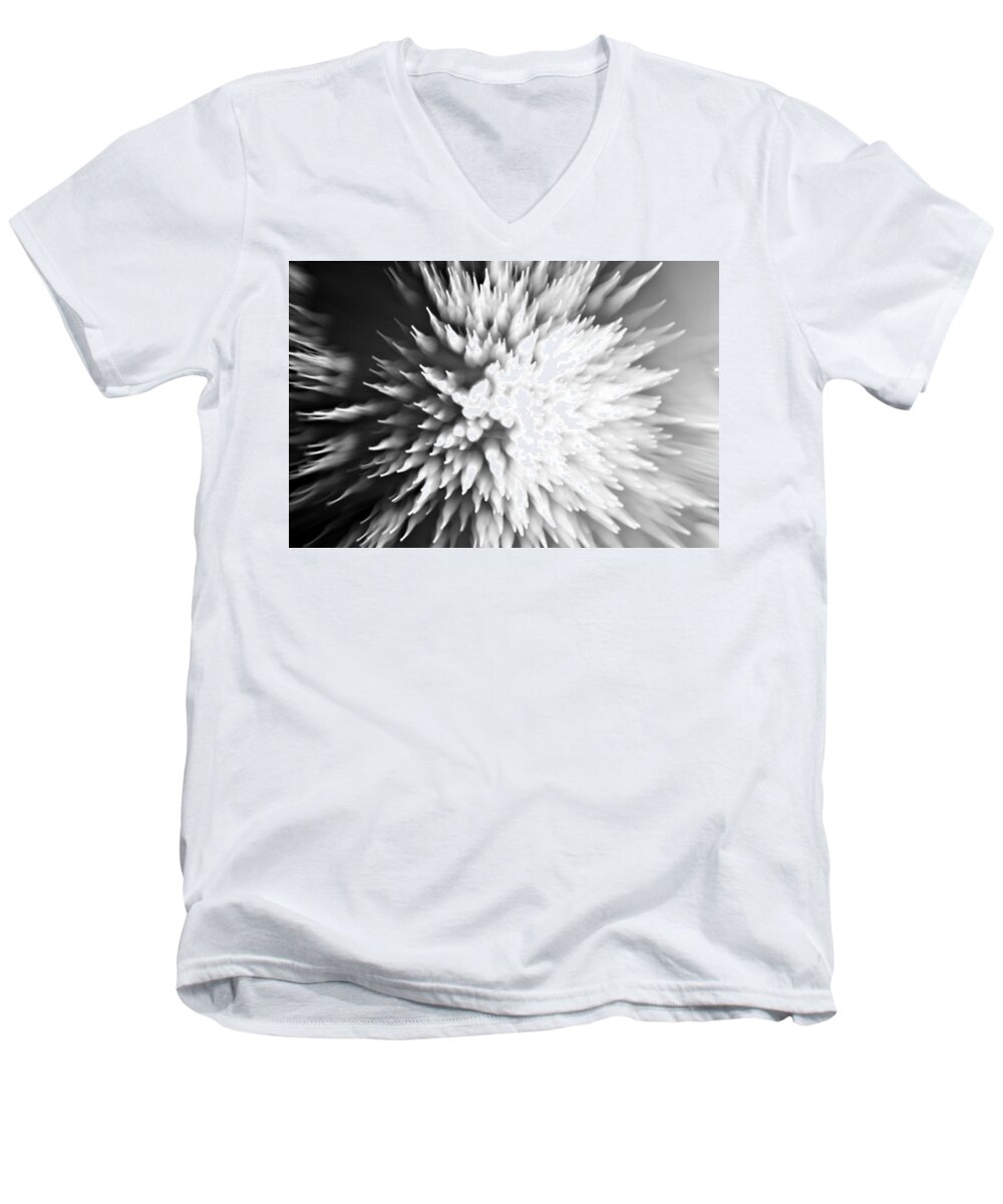 Abstract Men's V-Neck T-Shirt featuring the photograph Shattered by Dazzle Zazz