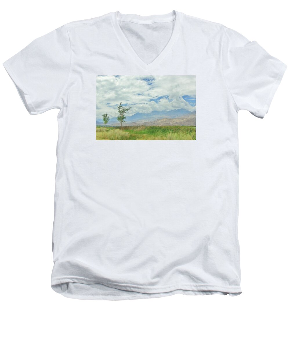 White Men's V-Neck T-Shirt featuring the photograph Stormin by Marilyn Diaz