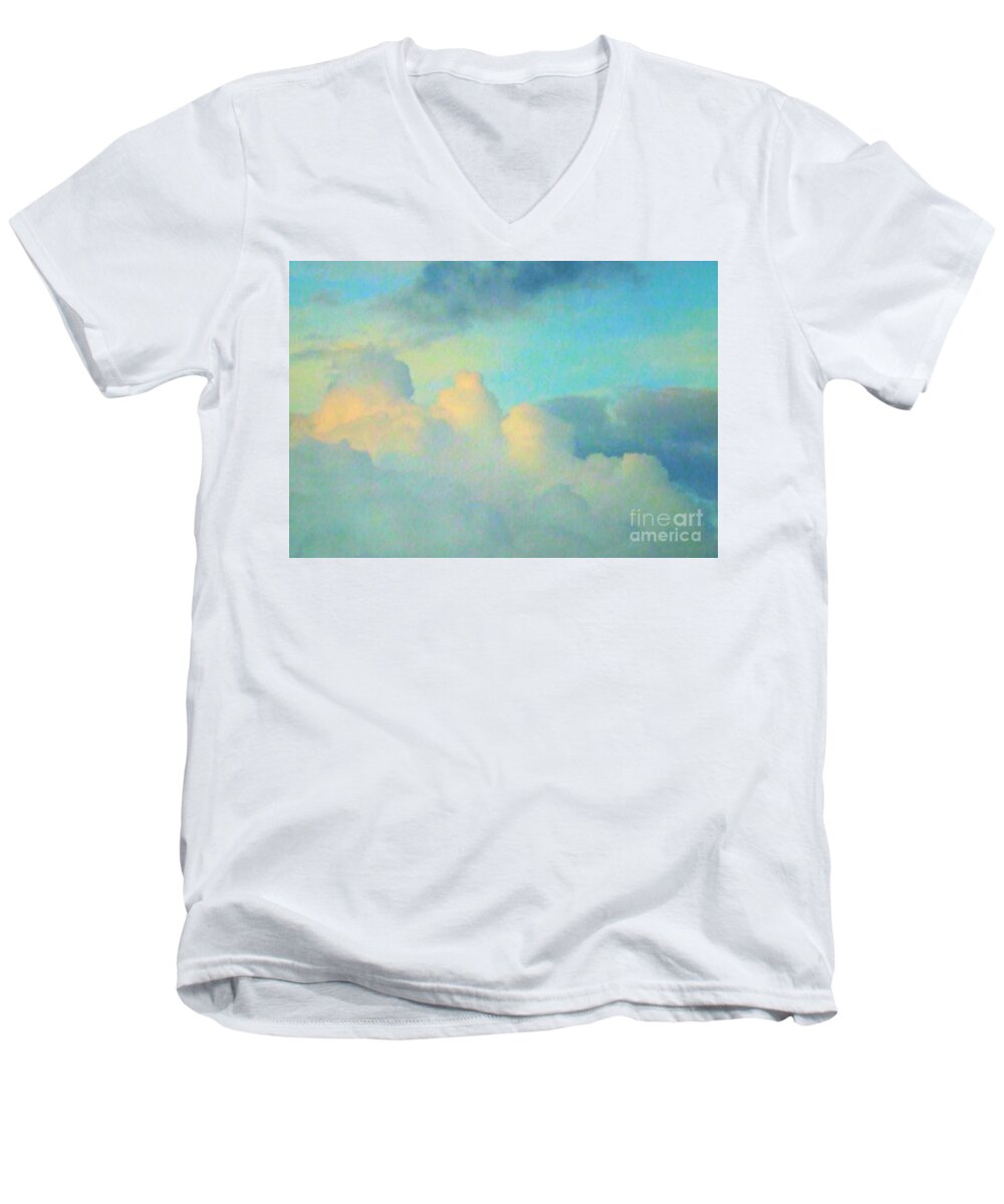 Summer Men's V-Neck T-Shirt featuring the photograph Summer Sunset by Robyn King