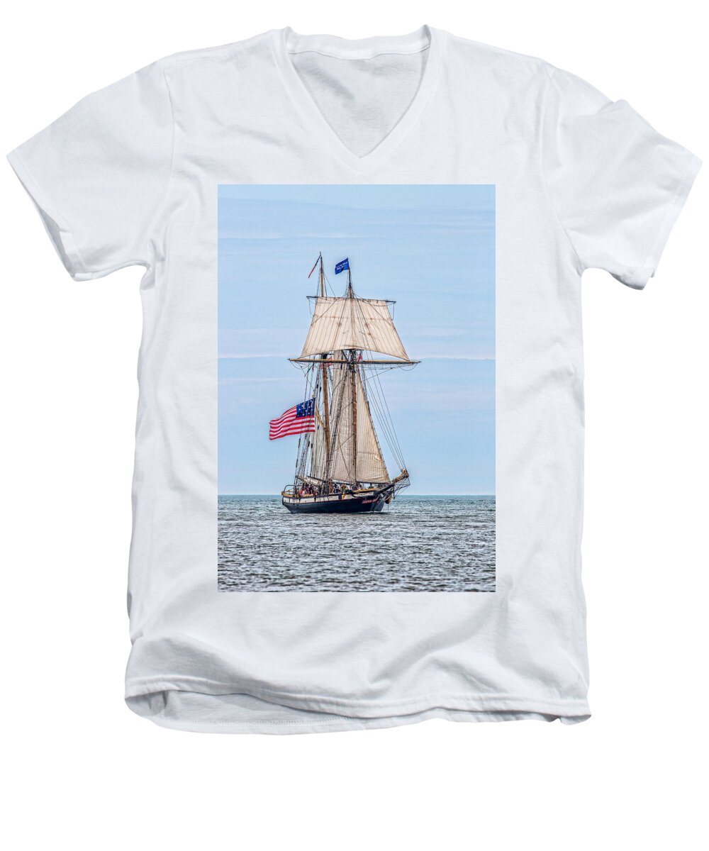 Boats Men's V-Neck T-Shirt featuring the photograph The Lynx by Dale Kincaid