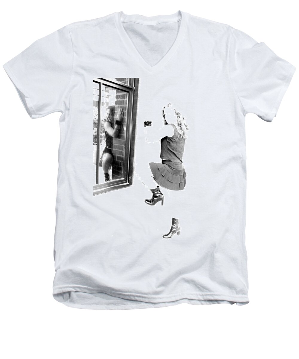 Lady Men's V-Neck T-Shirt featuring the photograph The Other One by Nick David