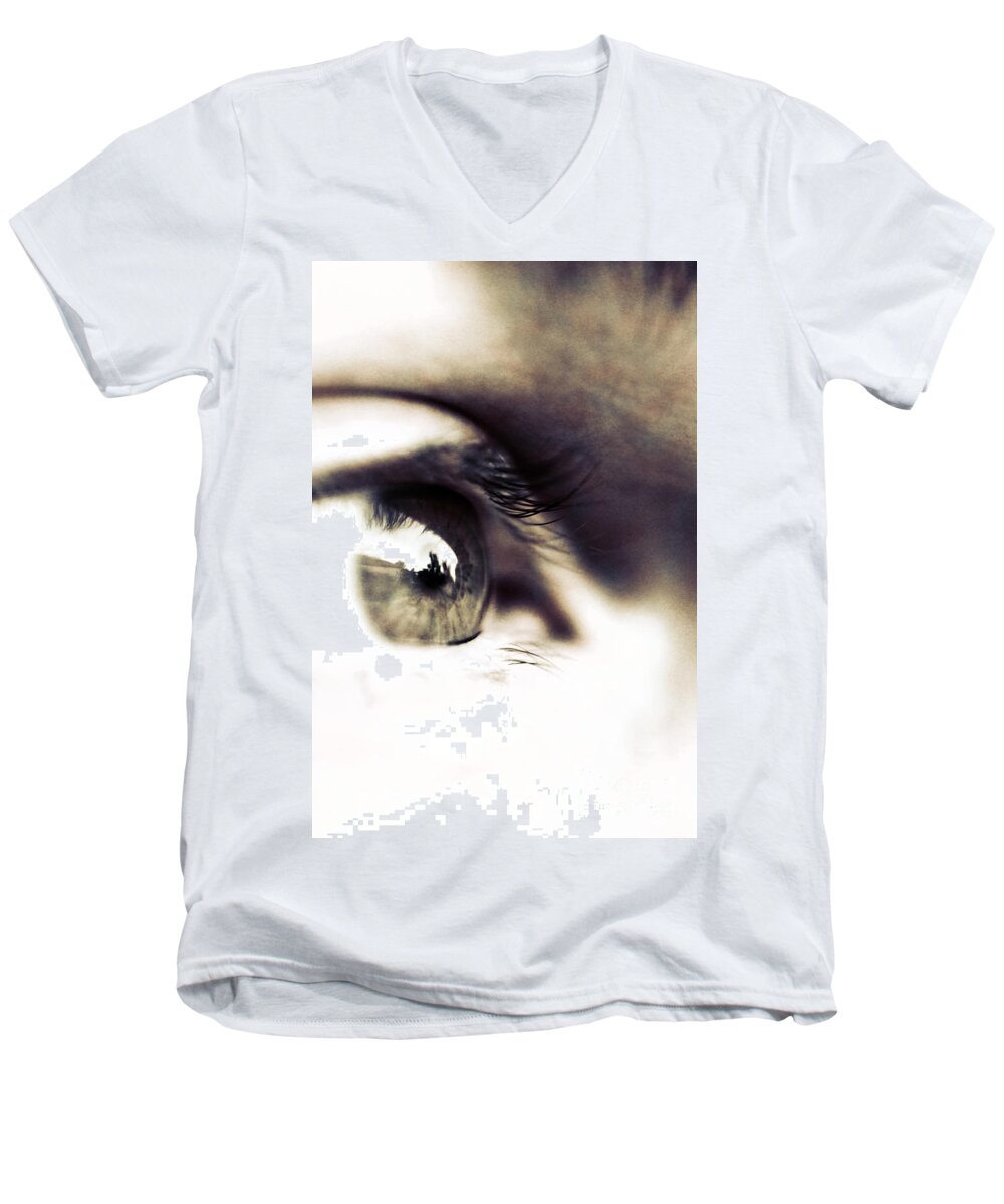 Look Men's V-Neck T-Shirt featuring the photograph The Watcher by Trish Mistric