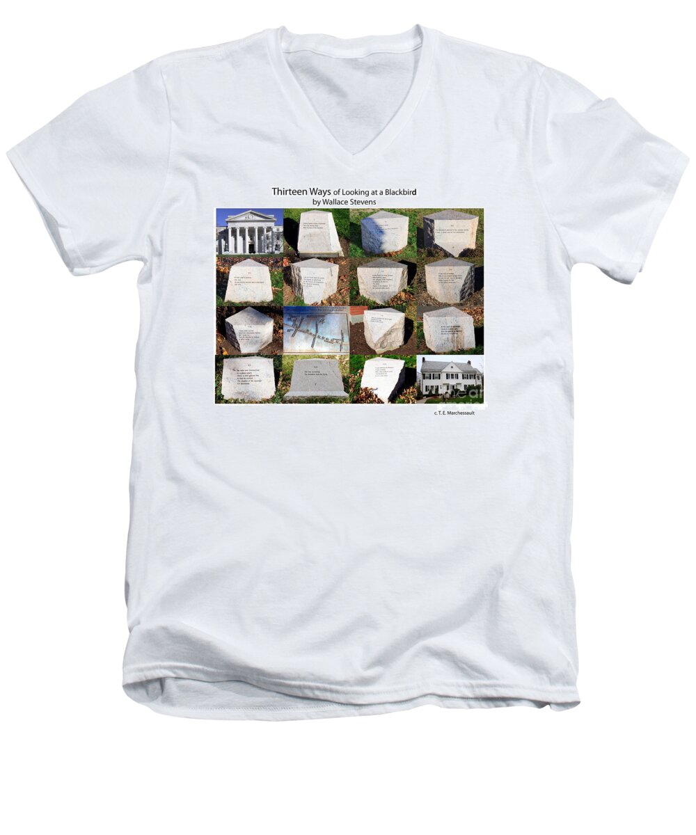 Poster Men's V-Neck T-Shirt featuring the photograph Thirteen Ways of Looking at a Blackbird by Thomas Marchessault