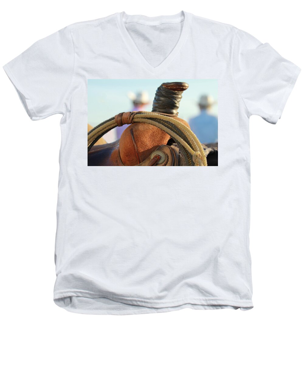 Steven Bateson Men's V-Neck T-Shirt featuring the photograph Waiting Game by Steven Bateson