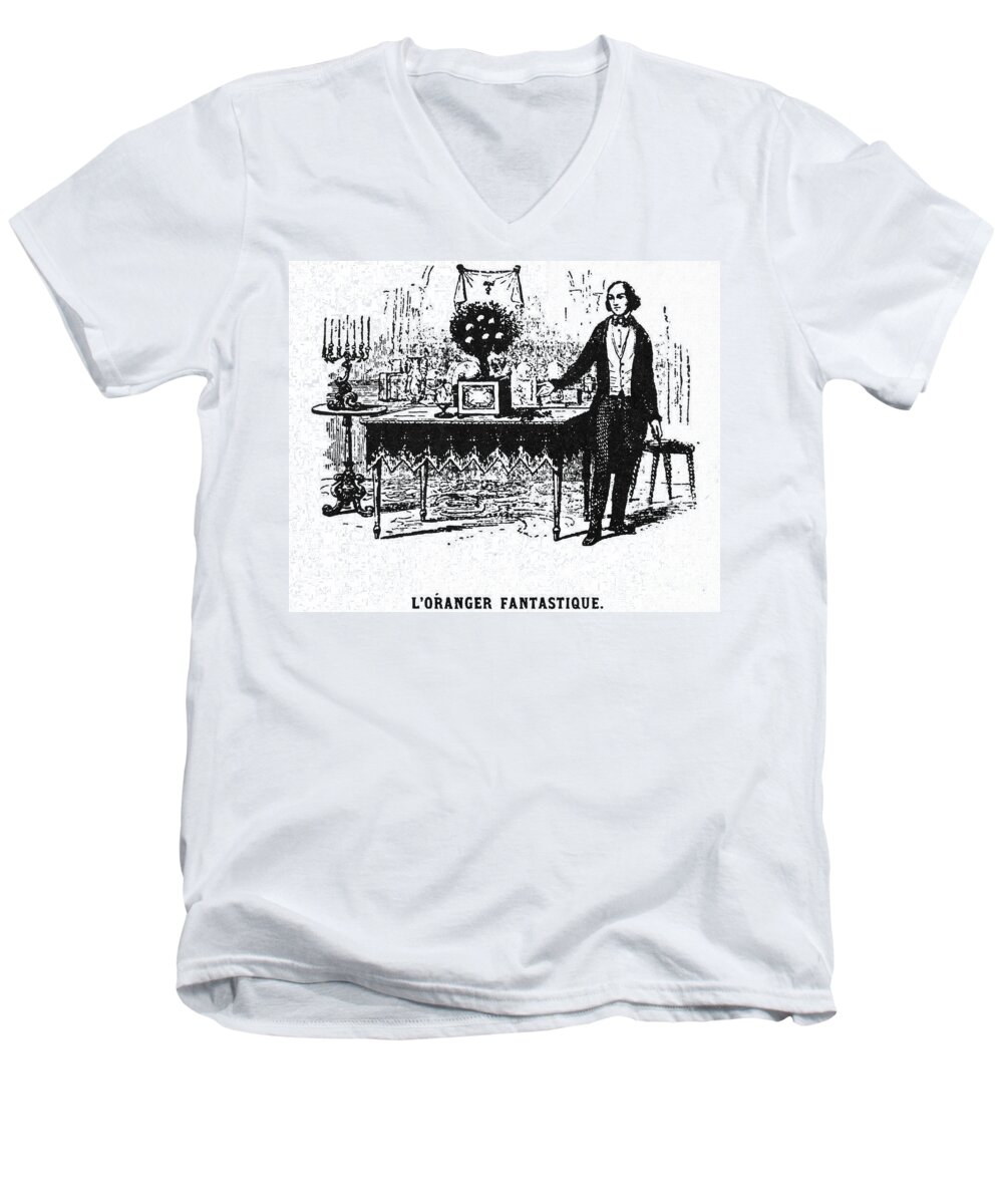 1859 Men's V-Neck T-Shirt featuring the photograph Jean Eugene Robert Houdin #1 by Granger