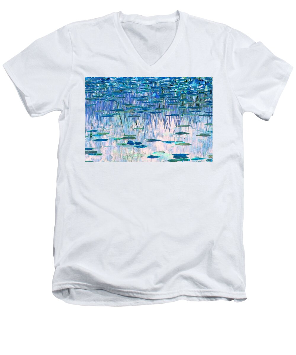 Ode To Monet Men's V-Neck T-Shirt featuring the photograph Water Lilies #2 by Chris Anderson