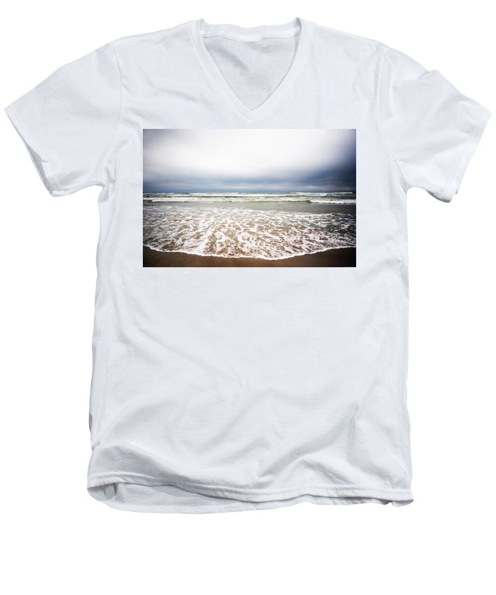 South Men's V-Neck T-Shirt featuring the photograph Best of the Beach by Marilyn Hunt