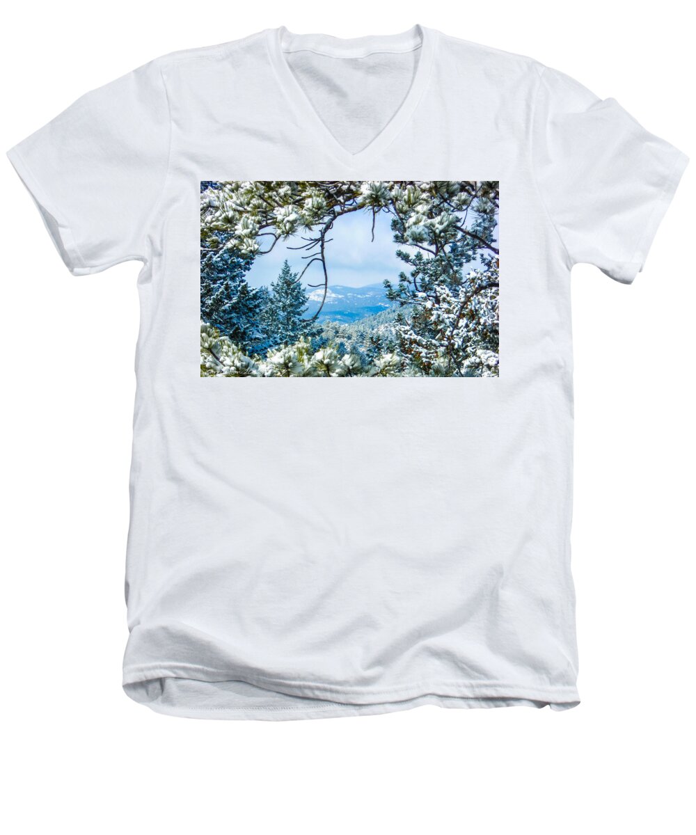 Landscapes Men's V-Neck T-Shirt featuring the photograph Natural Wreath by Shannon Harrington