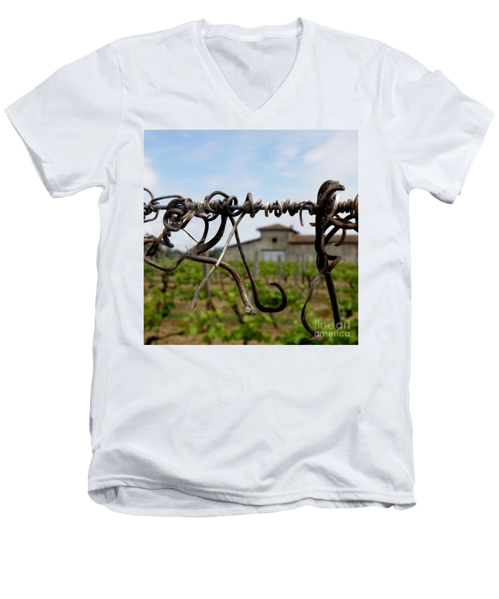 Vineyard Men's V-Neck T-Shirt featuring the photograph Old and New by Lainie Wrightson
