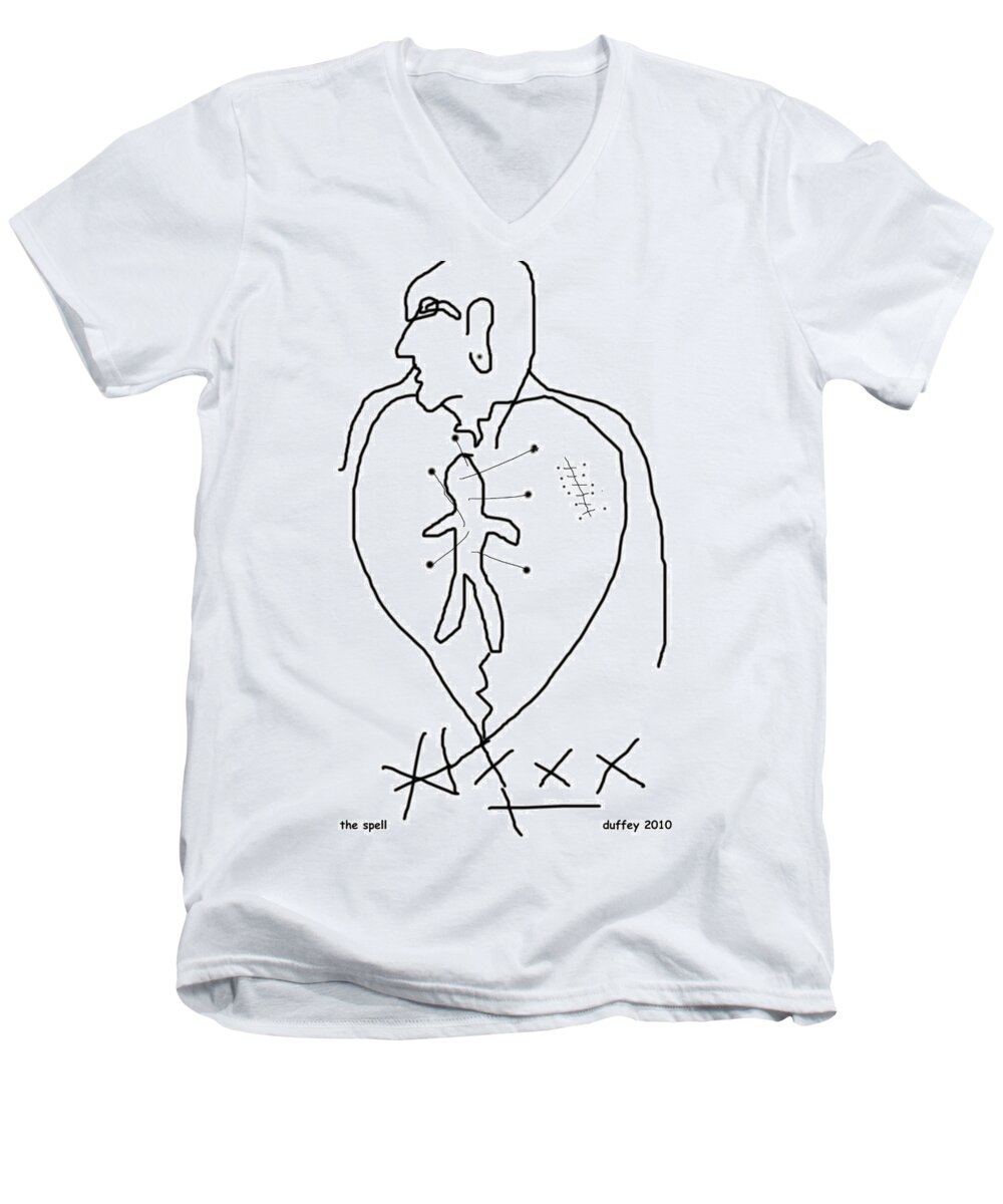 Digital Drawing Men's V-Neck T-Shirt featuring the photograph The Spell by Doug Duffey