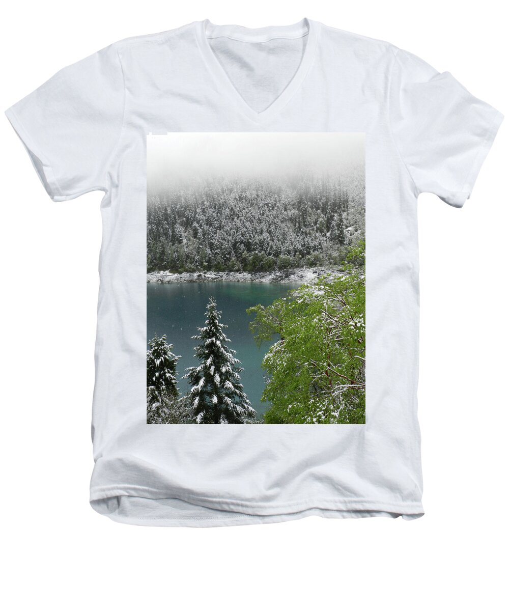 Jiuzhaigou National Park Men's V-Neck T-Shirt featuring the photograph Jiuzhaigou National Park, China #1 by Breck Bartholomew