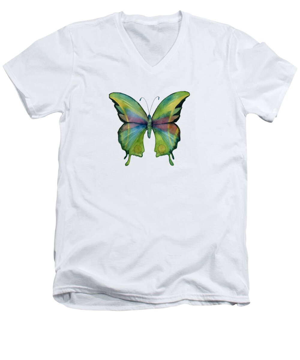 11 Prism Butterfly Adult V-Neck for Sale by Amy Kirkpatrick