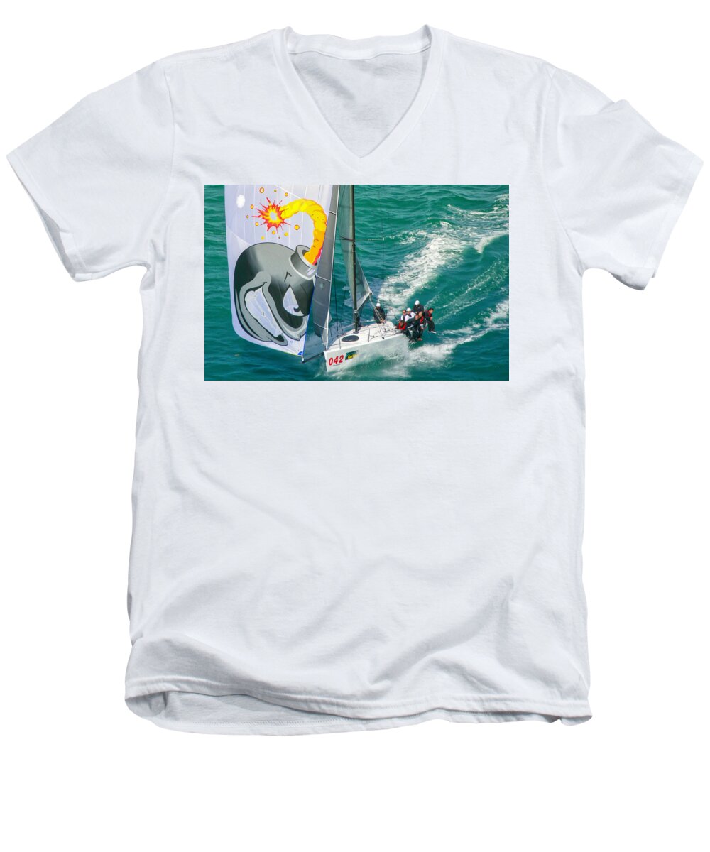 Extreme Men's V-Neck T-Shirt featuring the photograph Watercolors #180 by Steven Lapkin