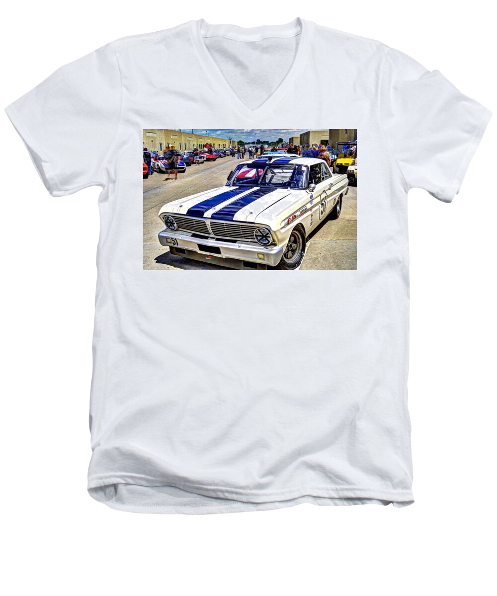 1964 Ford Falcon #51 Men's V-Neck T-Shirt featuring the photograph 1964 Ford Falcon #51 by Josh Williams