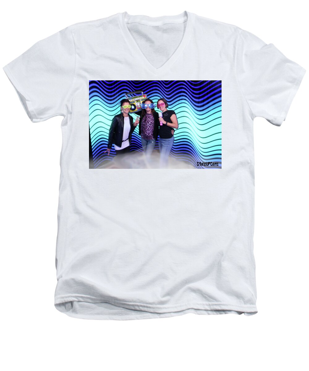  Men's V-Neck T-Shirt featuring the photograph 80's Dance Party at Sterling Events Center #2 by Andrew Nourse
