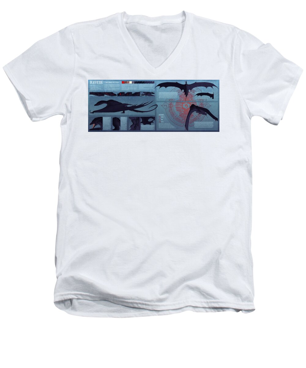 Creature Men's V-Neck T-Shirt featuring the digital art Creature #67 by Super Lovely