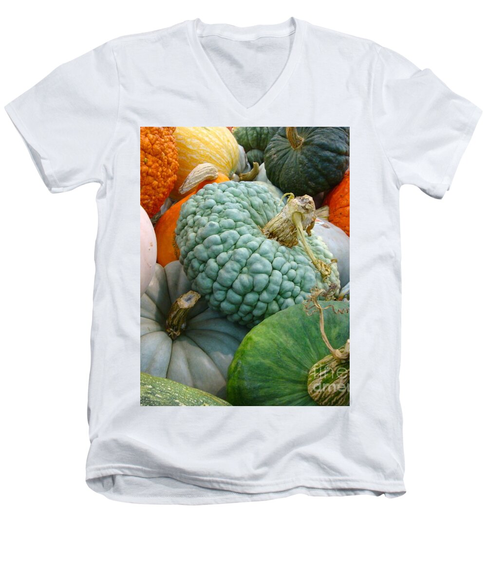 Cathy Dee Janes Men's V-Neck T-Shirt featuring the photograph Abundant Harvest by Cathy Dee Janes