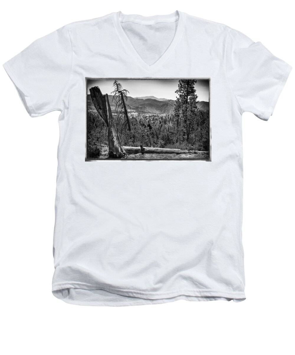 Ancient Sites Men's V-Neck T-Shirt featuring the photograph After The Fire by Denise Dube