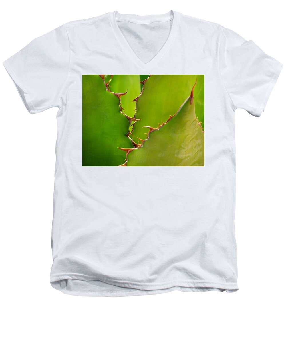 Arizona Men's V-Neck T-Shirt featuring the photograph Agave Shark by Steven Myers